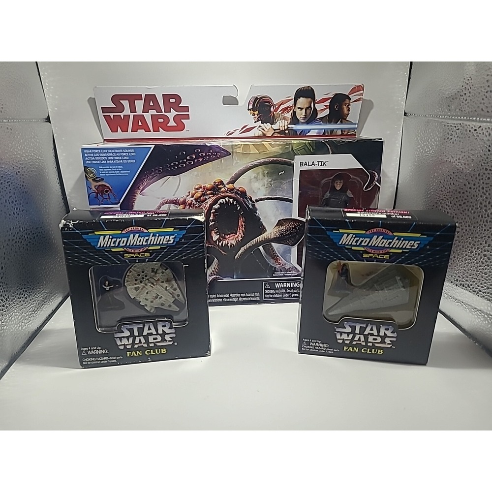 Star Wars Collectibles Lot - 2 Vintage Galoob 1 Modern Hasbro 1994,‎ 1995, 2017